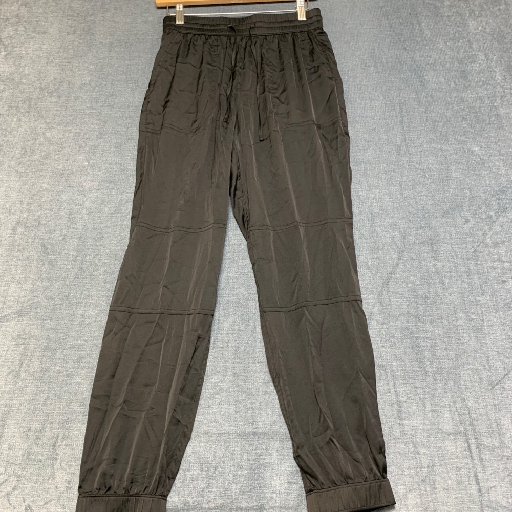 Hollister Jogger Pants Womens Small Black Pleated Front Slash Pockets High Rise